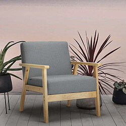 Ahd Amazing Home Design Fauteuil Chaise scandinave design vintage en bois avec accoudoirs Uteplass, Couleur: Gris foncé