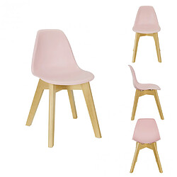 Avis The Home Deco Kids Chaise scandinave pour enfants coque polypropylène rose.