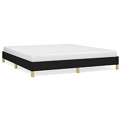 Maison Chic Lit adulte - Lit simple Cadre de lit,Structure du lit Contemporain Noir 180 x 200 cm Tissu -MN64000