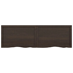 Avis Maison Chic Étagère murale flottante,Etagère de rangement marron foncé bois chêne massif traité -MN85219