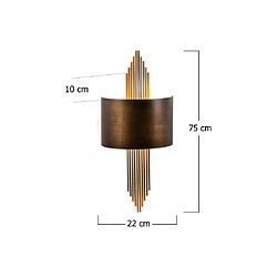 Acheter Vente-Unique Applique art déco en métal doré - L. 22 x H. 75 cm - SANGARIUS