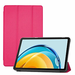 iLike Étui à trois volets en cuir écologique pour Samsung Galaxy Tab S9 FE+ X610 Wi-Fi / X616B 5G Rose corail 