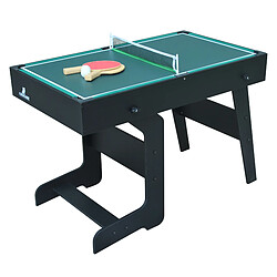 Cougar All-in-One / 16-in-1 Table de Jeux Multifonction Pliable en Noir | Table Multi Jeux avec Accessoires | Multigame : baby-foot, billard, air hockey, tennis de table pas cher