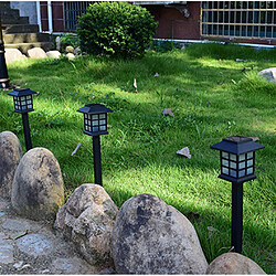 Nw 1776 Décoration de jardin en plein air, veilleuse solaire, lampe à gazon à LED (3 packs)