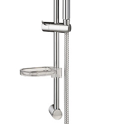 Wirquin Colonne Barre de douche chromee entraxe reglable 70 cm douchette monojet flexible PVC