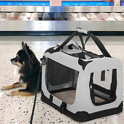 BELLA PET Sac de transport pliable souple pour petits chats et chiens 48x31,5x36cm Oliver S | Gris