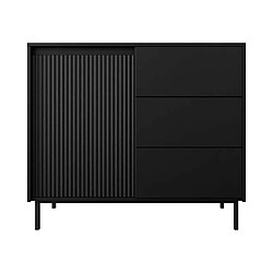 Bestmobilier Girona - buffet bas - noir - 103 cm