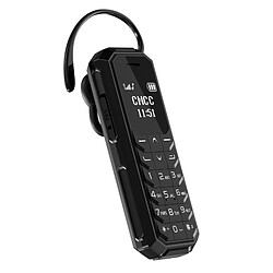 Wewoo Mini Telephone portable Téléphone portable, casque mains libres avec composeur Bluetooth, 0,66 pouce, MTK6261DA, 18 touches, MP3, GSM, anti-égarement (noir) 