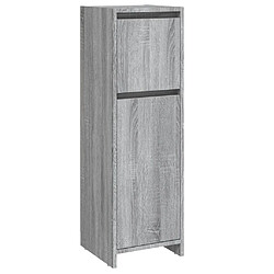 Maison Chic Armoire de bain,Meuble de rangement de salle de bain,Meuble haut Sonoma gris 30x30x95 cm Bois d'ingénierie -GKD464832