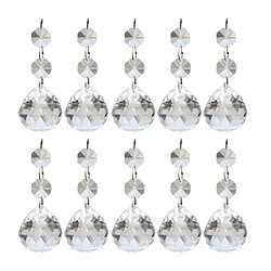 pampille cristal pour lustre mariage verre 10pcs Pendentif Cristal Lustre Transparent Forme de Goutte, Ornement de Lustres, Lampes, Bougeoirs, Rideaux de Perles