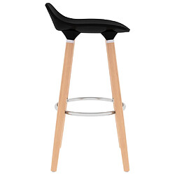 Avis vidaXL Tabourets de bar lot de 2 noir