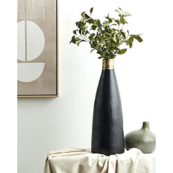 Beliani Vase décoratif EMONA fait à la main Céramique 54 cm Noir