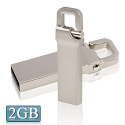 Wewoo Clé USB Disque flash métallique de 2 Go de style porte-clés USB 2.0 