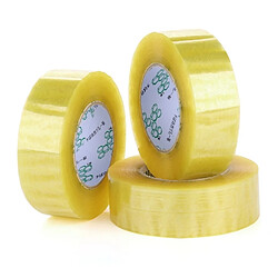 Avis Wewoo 8 PCS 45mm Largeur 25mm Épaisseur Paquet Scellage Emballage Rouleau Autocollant Jaune Transparent