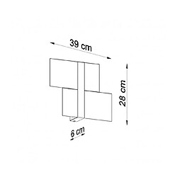 Acheter Luminaire Center Applique murale Massimo Wall Verre,acier blanc 2 ampoules 28cm