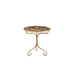 Biscottini Table Ronde En Finition CrÈme Antique En 