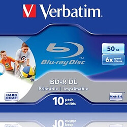 Verbatim BD-R DL 50 GO 6X IMPRIMABLE (PAR 10, BOÎTE) VERBATIM BD-R DL 50 GO 6X IMPRIMABLE (PAR 10, BOÎTE)