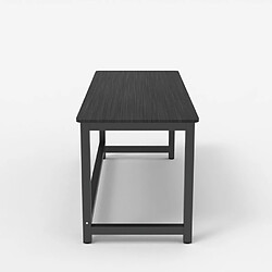 Acheter OFFICE24 Bureau rectangulaire 160x70cm métal design noir Bridgeblack 160 | Couleur: Noir