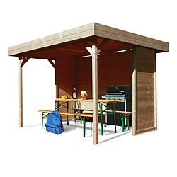 Solid Kiosque en bois Regensburg - 6 m² - 3.44 x 2.59 x 2.23 m - 19 mm