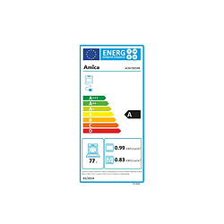 Cuisinière gaz 77l 4 feux blanc - ACM7005RB - AMICA