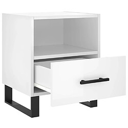 Acheter vidaXL Tables de chevet 2 pcs blanc brillant 40x35x47,5 cm