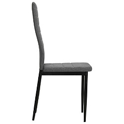 Acheter Maison Chic Lot de 6 Chaises à manger modernes,Chaises à dîner gris clair tissu -MN10382