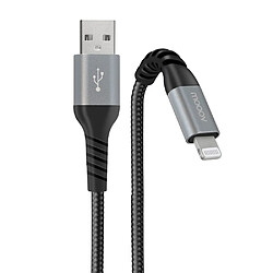 MOOOV Câble MFI / USB-A renforcé Ultimate pour iPhone iPad 2 m - noir 