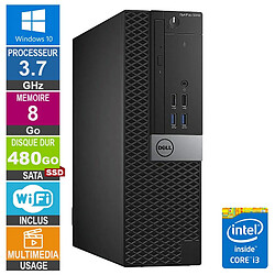 PC Dell Optiplex 5040 SFF i3-6100 3.70GHz 8Go/480Go SSD Wifi W10