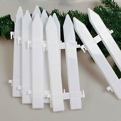 Wewoo 10 PCS de décoration de Noël en plastique blanc clôture d'arbre