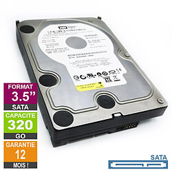 Disque Dur 320Go SATA 3.5 Western Digital WD3200AAKS-00SBA0 7200rpm 16Mo - Reconditionné