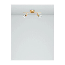 NOVA LUCE Plafonnier LUP Or Satiné LED GU10 2x5 W