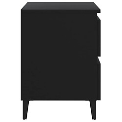 Maison Chic Lot de 2 Tables de chevet - Tables de Nuit Noir 40x35x50 cm Aggloméré pas cher