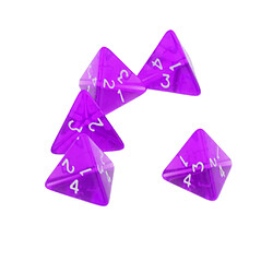 Gem Muti Dégrossi Dices Ensemble De 5 D4 Sombre Hérésie D & D Jdr Warhammer Purlpe Dices multi-faces