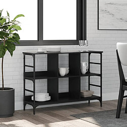 Maison Chic Commode Buffet - Meuble de rangement noir 102x32x73,5 cm bois d'ingénierie -GKD48355