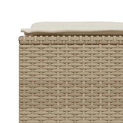 Acheter vidaXL Salon de jardin avec coussins 5 pcs beige résine tressée