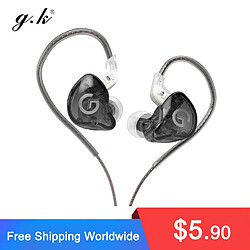 GUPBOO KZ GK G1/QKZ AK6 casque filaire annulation du son intra-auriculaire casque de jeu de sport câble détachable casque intra-auriculaire écouteur 