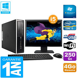 PC HP Compaq Pro 6300 SFF I5-3470 4Go 250Go Graveur DVD Wifi W7 Ecran 17" - Occasion