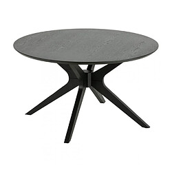 Inside 75 Table repas design scandinave TIM coloris chêne noir mat 105 x 75 cm