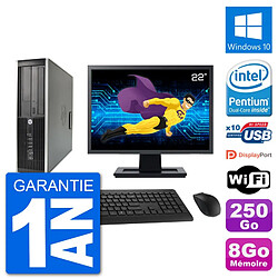 PC HP Compaq 6200 Pro SFF Ecran 22" G630 RAM 8Go Disque 250Go Windows 10 Wifi · Occasion 