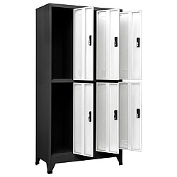 Acheter vidaXL Armoire à casiers Anthracite et blanc 90x45x180 cm Acier