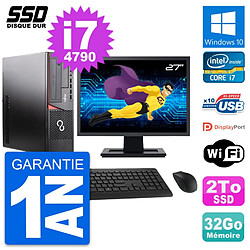 PC Fujitsu E920 DT Ecran 27" Intel Core i7-4790 RAM 32Go SSD 2To Windows 10 Wifi · Occasion 