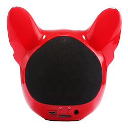 Avis Wewoo Enceinte Bluetooth d'intérieur rouge pour Téléphones Portables / Tablettes / Ordinateurs Portables, TF Carte & Entrée Aux, Distance Bluetooth: 10m BullChien Mode Portable Stéréo Sans Fil Haut-parleur, Aux Entrée & TF,