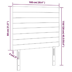 vidaXL Têtes de lit 2 pcs Vert foncé 100x5x78/88 cm Velours pas cher