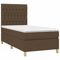 Avis Sommier à lattes,Cadre à lattes de lit pour Adulte matelas et LED Marron foncé 100x200 cm -MN56245