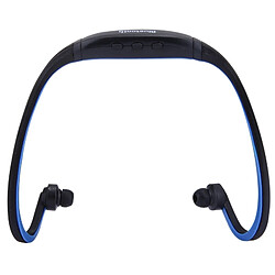 Wewoo Casque Bluetooth Sport bleu foncé pour Smart Phones & iPad ou Autres Périphériques Audio Stéréo Sans Fil Sans In-Ear avec Micro SD Carte Slot & Mains Libres,