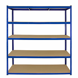 Avis Monstershop Monster Racking T-Rax 5 x Rayonnage, Bleu, 160cm Largeur, 60cm Profondeur