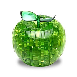 Totalcadeau Puzzle 3D effet crystal en forme de pomme vert