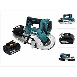 Makita DPB 183 T1 Scie à ruban sans fil 18 V 66 mm brushless + 1x Batterie 5.0 Ah - sans chargeur