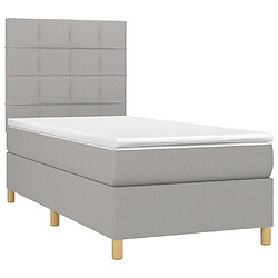 Avis Sommier à lattes,Cadre à lattes de lit et matelas et LED pour Adulte Gris clair 90x190cm -MN30011