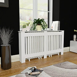 vidaXL Cache-radiateur 152 cm MDF Blanc